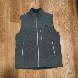 The North Face Mens Windwall Vest Jacket Soft Shell Fleece Lined Gray Sz Medium